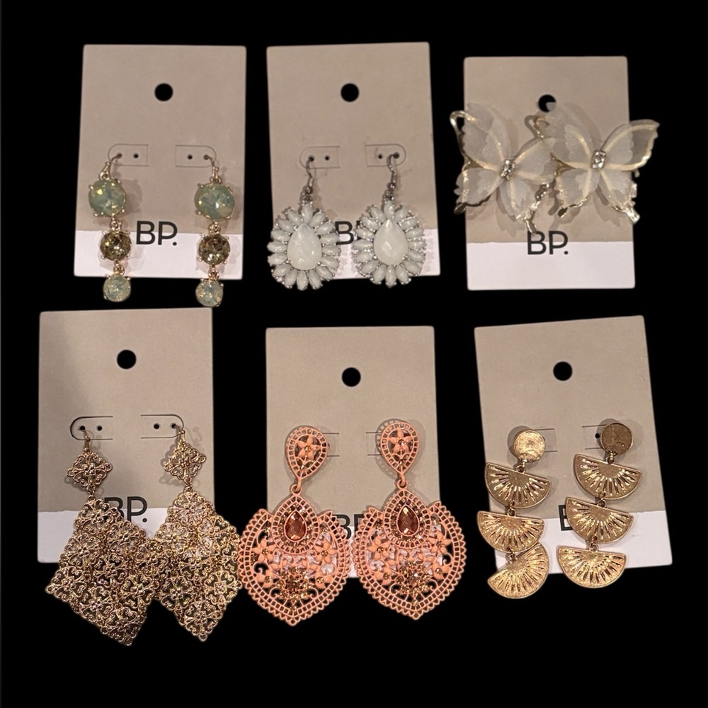 Brand new lot of six BP Nordstrom earrings. Great variety.